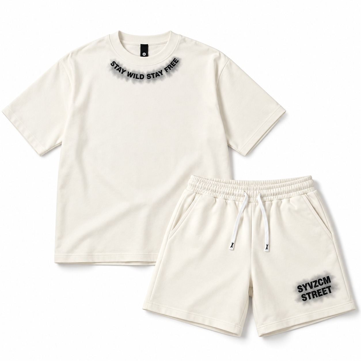 Smoke Mark Ivory Tee & Shorts Set wholesale product